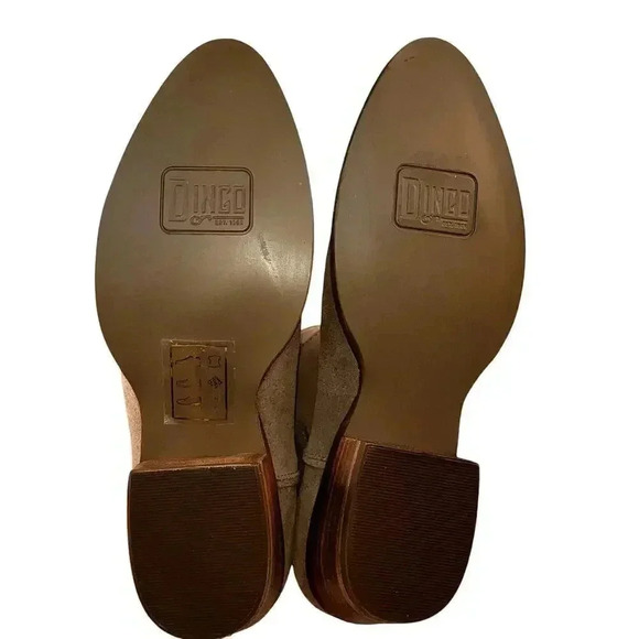 Dingo Tumbleweed Cowgirl Booties‎ Sand Suede Leather Western NWOB 6.5 - Picture 6 of 8